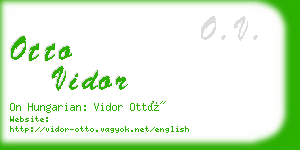 otto vidor business card